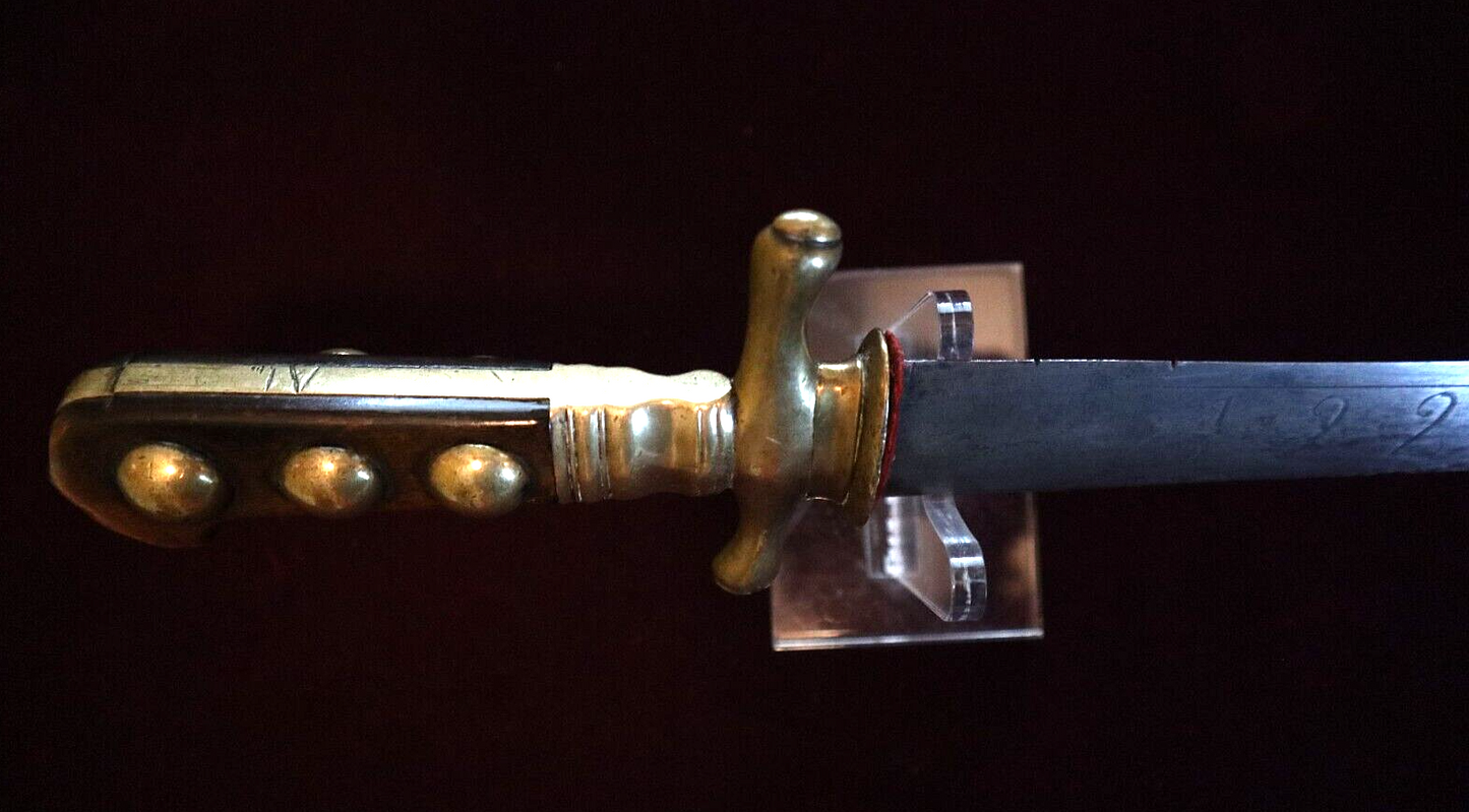 REVOLUTIONARY WAR SIDE SWORD W MAGICAL NUMBERS ON BLADE CA 1780