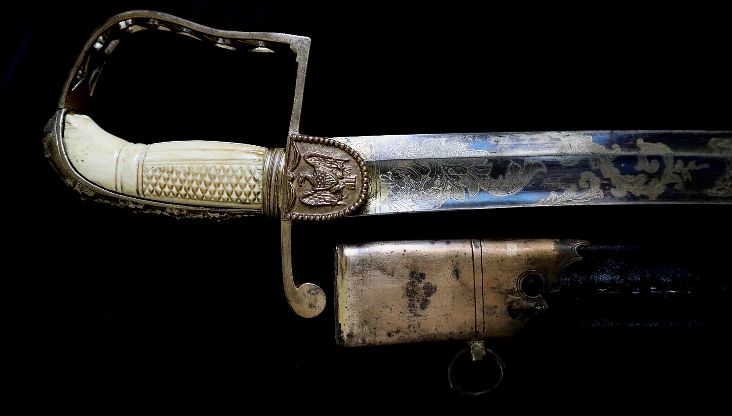 AMERICAN MEXICAN WAR EARLY CIVIL WAR HIGH RANKING OFFICER SWORD C 1835 BEZDEK