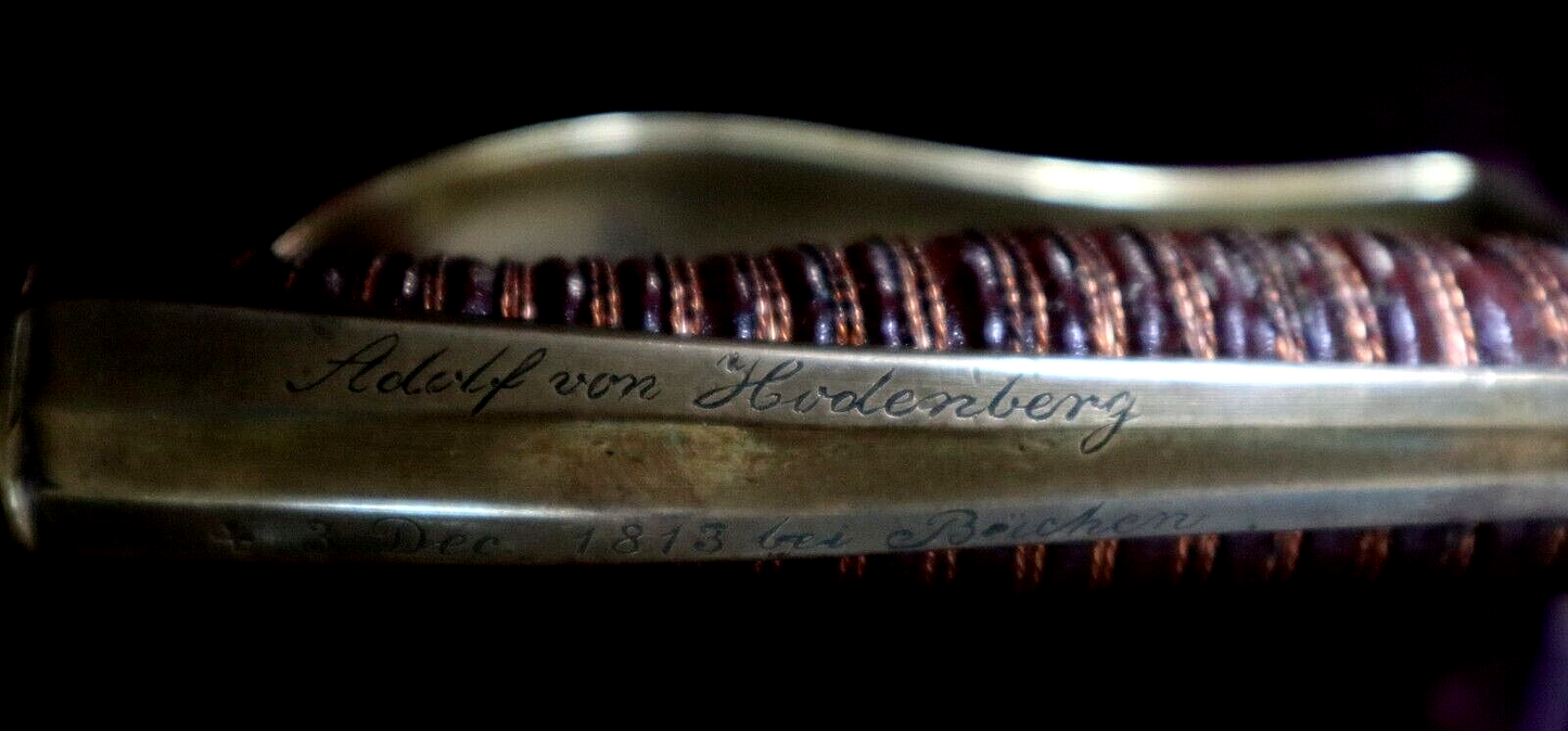 NAPOLEONIC SWORD INSCRIBED TO LIUT ADOLF VON HODENBERG IST BATT DUKE WELLINGTON