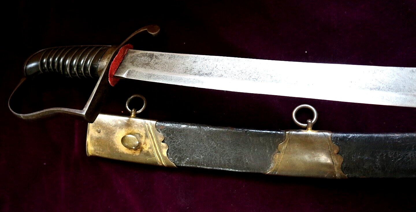 WAR OF 1812 BRASS HILTED WILLIAM ROSE MILITIA OFFICER SWORD