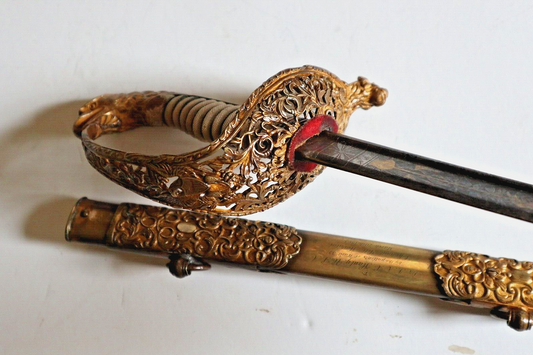 CIVIL WAR EAGLE HEAD PRESENTATION SWORD TO DR JOHN ALONZO CLARK HANLY DATED 1863