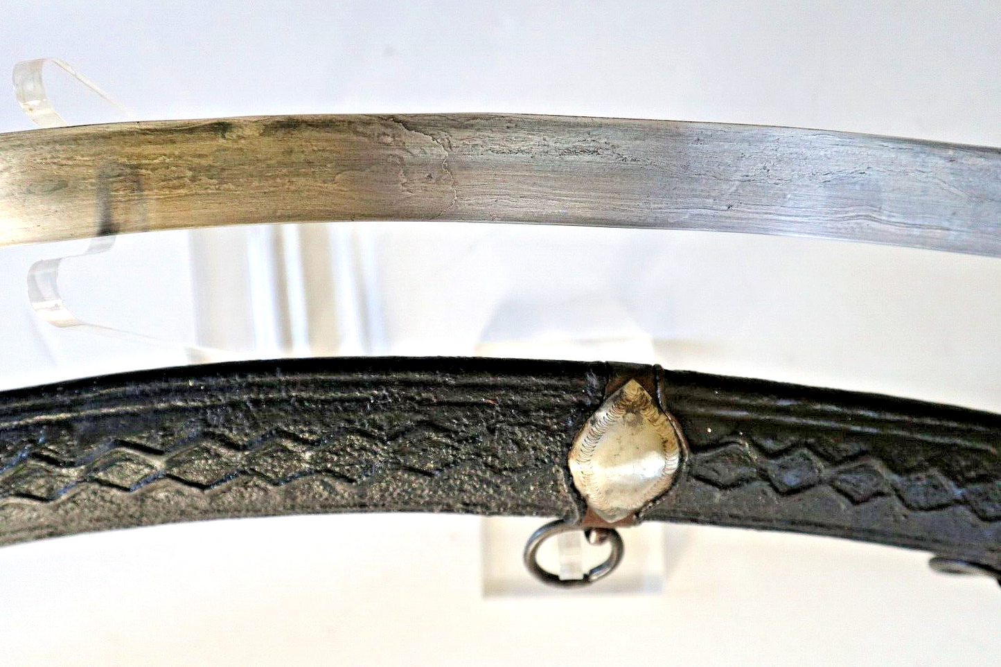 18TH CENTURY MUGHAL PERSIAN SHAMSHIR MAMALUKE SWORD DAMASCUS BLADE CIRCA 1790