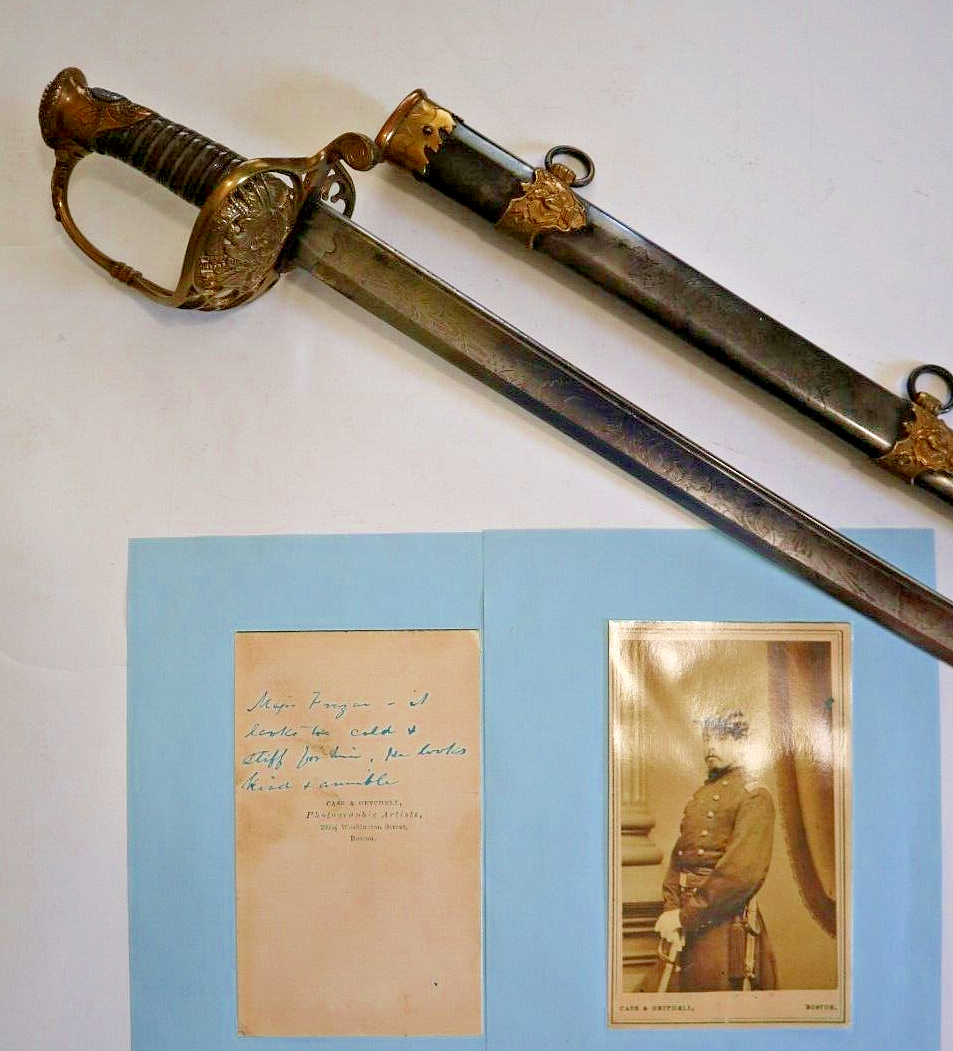 CIVIL WAR SWORD PRESENTED TO BRIGADIER GENERAL FRAZAR 13 NY 104TH COLORED TROOPS