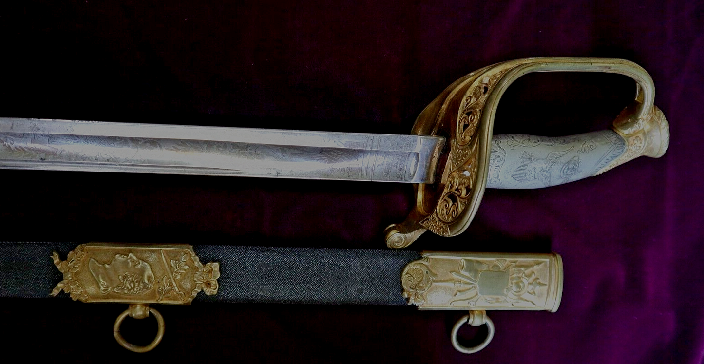 CIVIL WAR SILVER HILT WILLIAM HORSTMANN PRESENTATION GRADE FOOT OFFICER SWORD