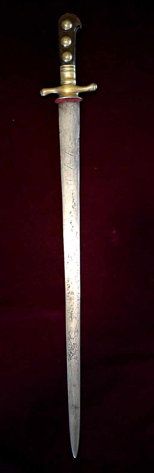 REVOLUTIONARY WAR SIDE SWORD W MAGICAL NUMBERS ON BLADE CA 1780