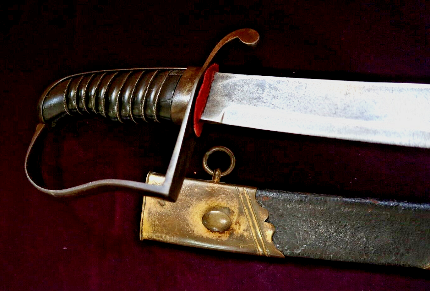 WAR OF 1812 BRASS HILTED WILLIAM ROSE MILITIA OFFICER SWORD