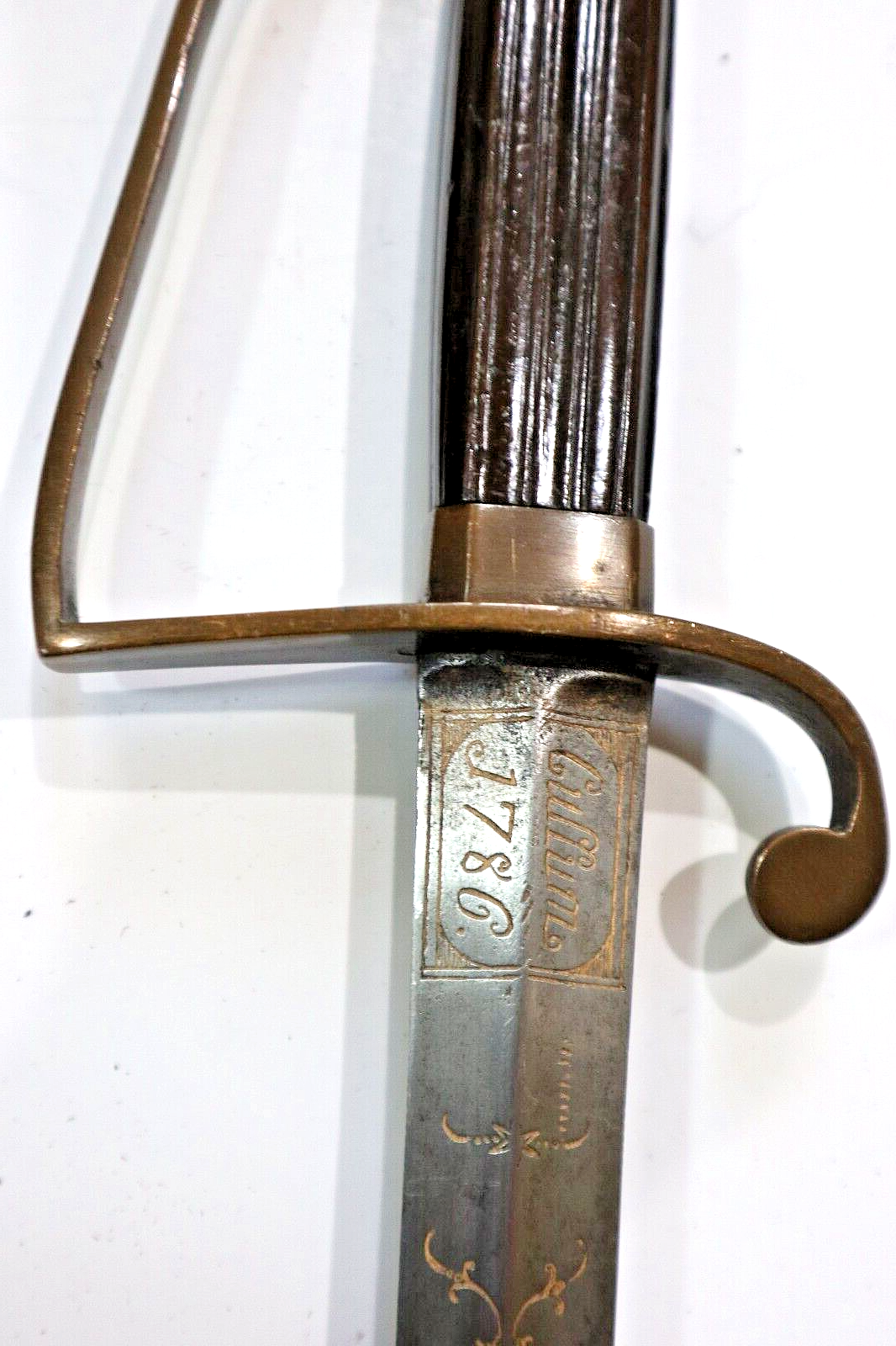 NAPOLEONIC BRITISH OFFICER SWORD MADE BY CULLUM DATED 1786 W MAGICAL NUMBERS