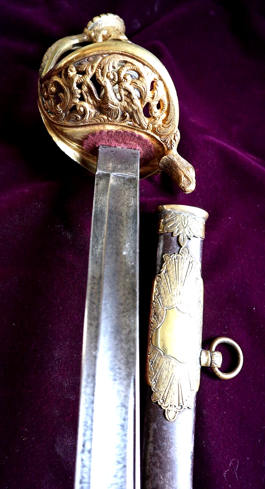 CIVIL WAR SWORD OWNED BY DR COOPER TREATED CONFEDERATE PRESIDENT JEFFERSON DAVIS