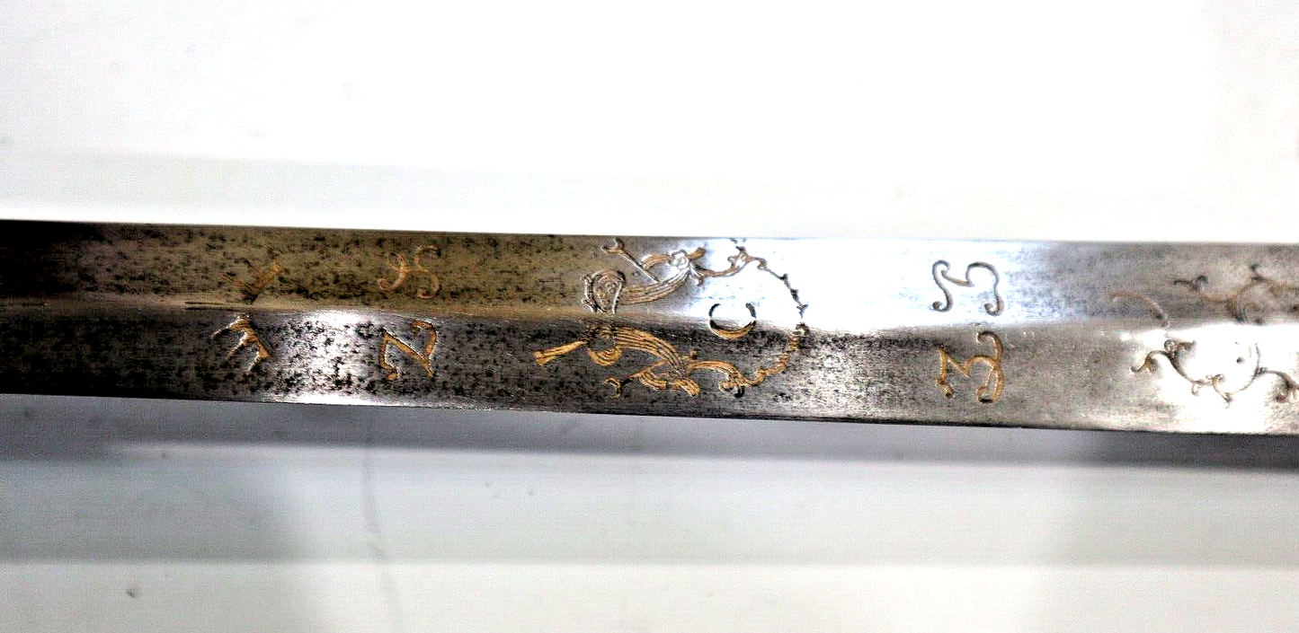 NAPOLEONIC BRITISH OFFICER SWORD MADE BY CULLUM DATED 1786 W MAGICAL NUMBERS