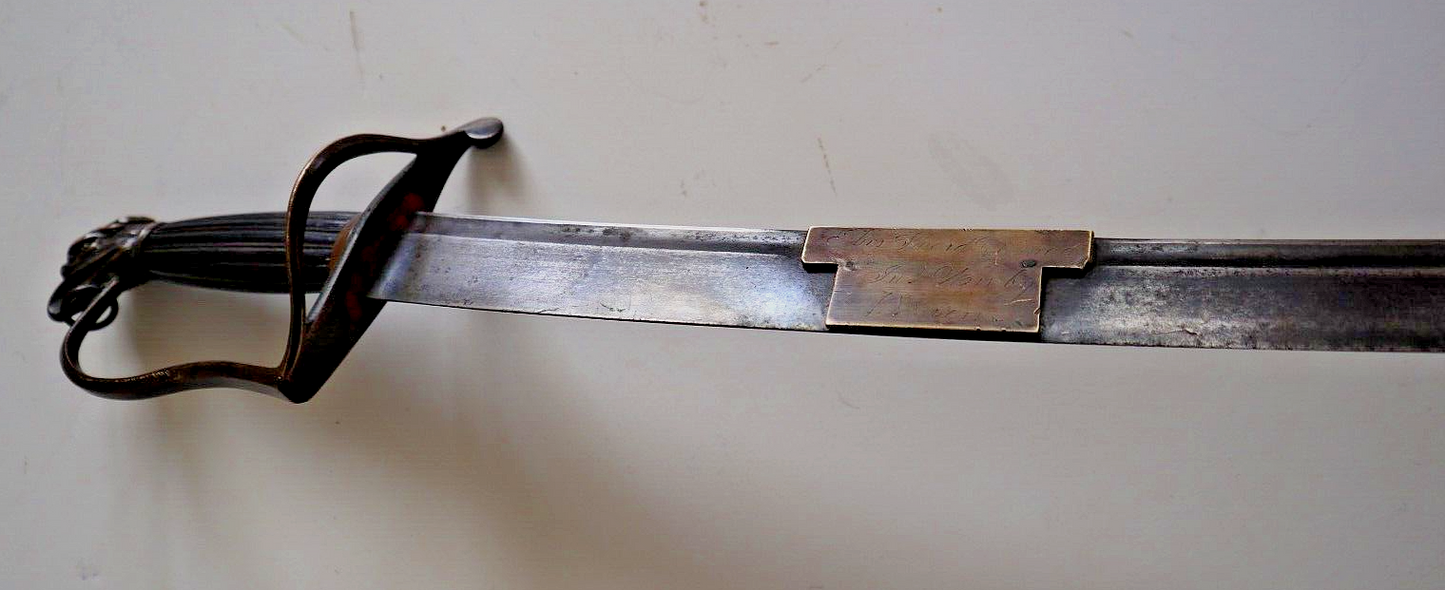 AMERICAN EAGLE HEAD OFFICER SWORD CARRIED IN 2 WARS WAR OF 1812 & SEMINOLE WAR