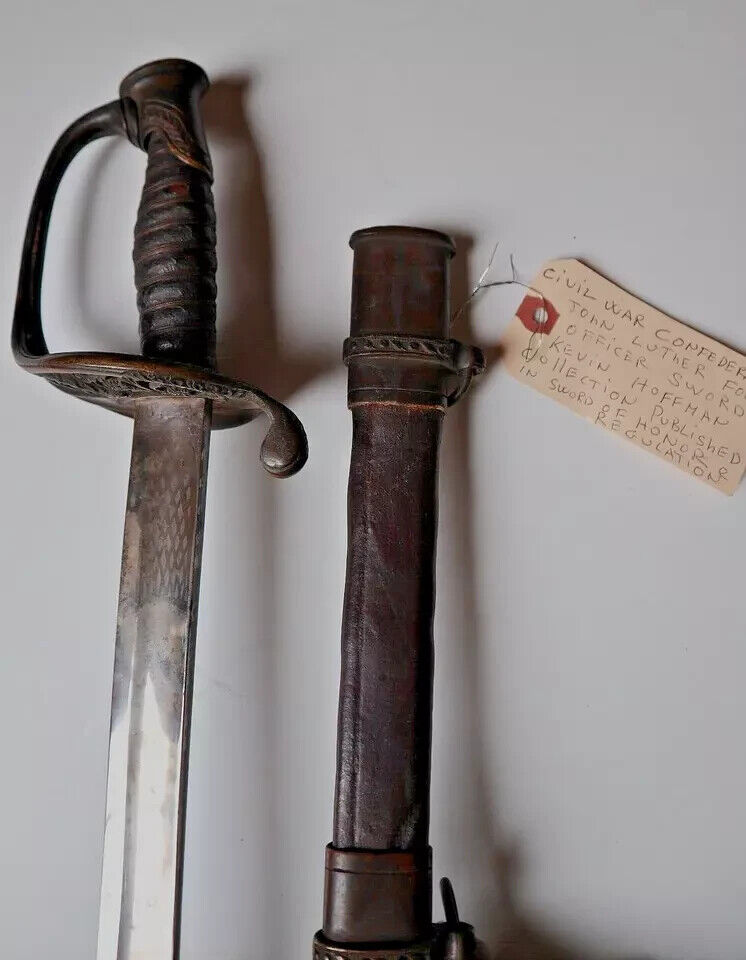 CIVIL WAR CONFEDERATE J LUTHER PUBLISHED FOOT OFFICER SWORD HOFFMAN COLLECTION