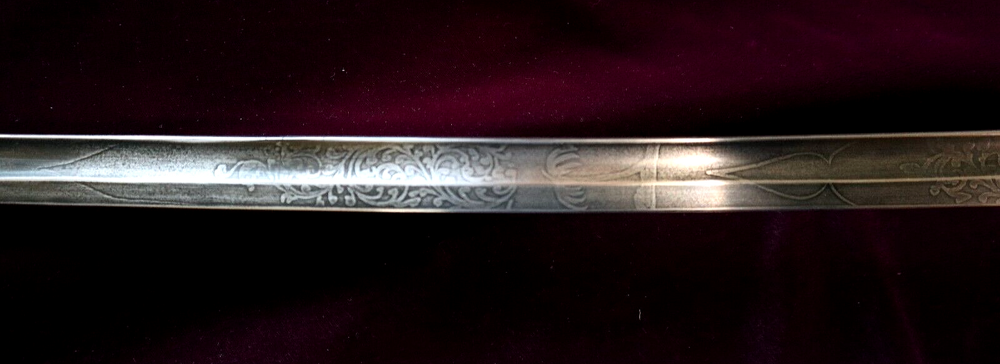 CIVIL WAR CONFEDERATE ENGLISH BLOCKADE SWORD W PALMETTO TREE SO CAROLINA 3 KNOWN