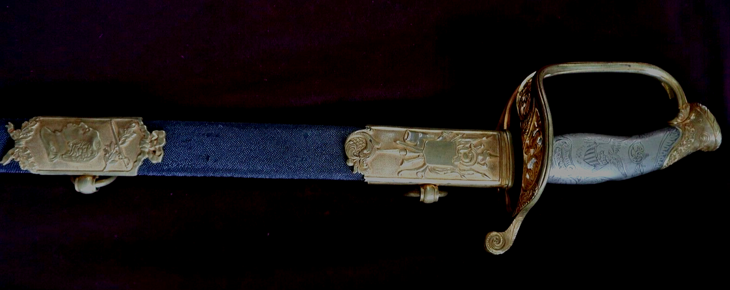 CIVIL WAR SILVER HILT WILLIAM HORSTMANN PRESENTATION GRADE FOOT OFFICER SWORD