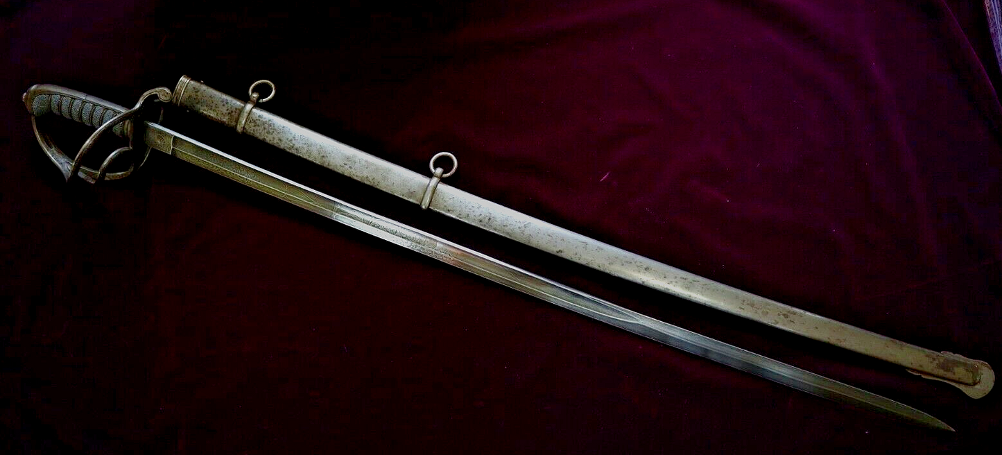 CIVIL WAR CONFEDERATE ENGLISH BLOCKADE SWORD W PALMETTO TREE SO CAROLINA 3 KNOWN