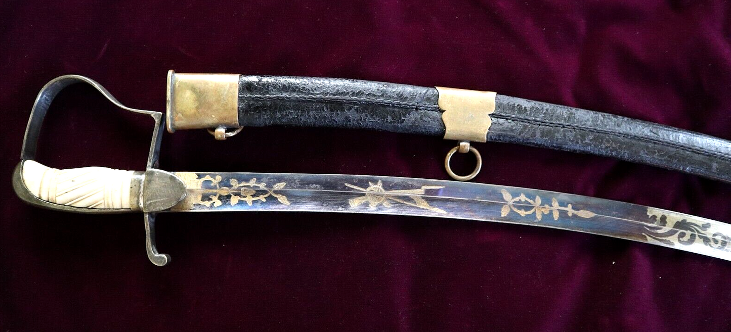 AMERICAN WAR OF 1812 OFFICER SWORD MADE BY BERGER