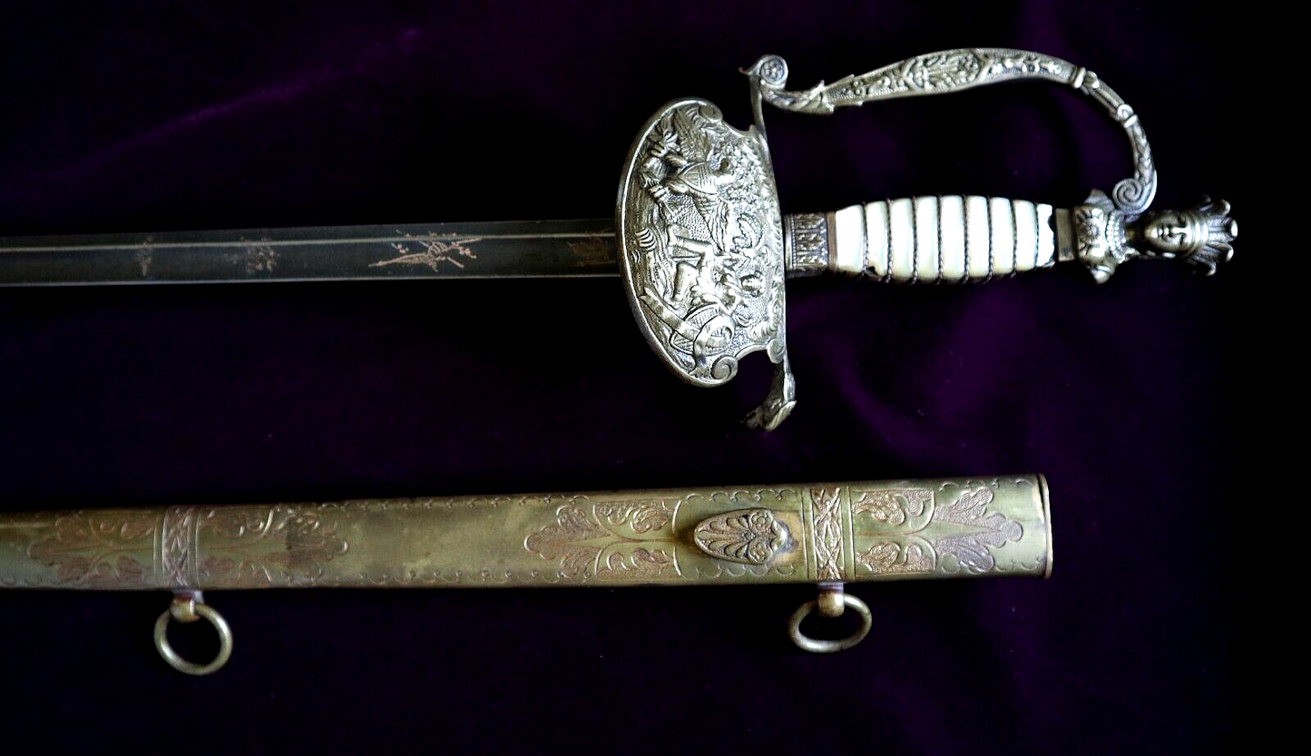 AMERICAN MEXICAN WAR CIVIL WAR MILITIA SO CAROLINA INDIAN PRINCESS SWORD C 1845