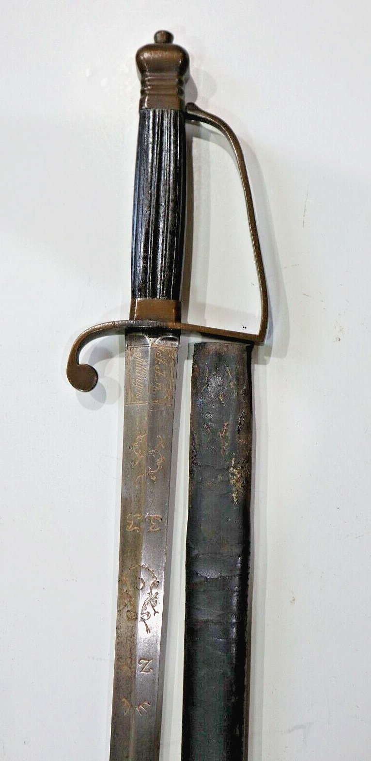 NAPOLEONIC BRITISH OFFICER SWORD MADE BY CULLUM DATED 1786 W MAGICAL NUMBERS