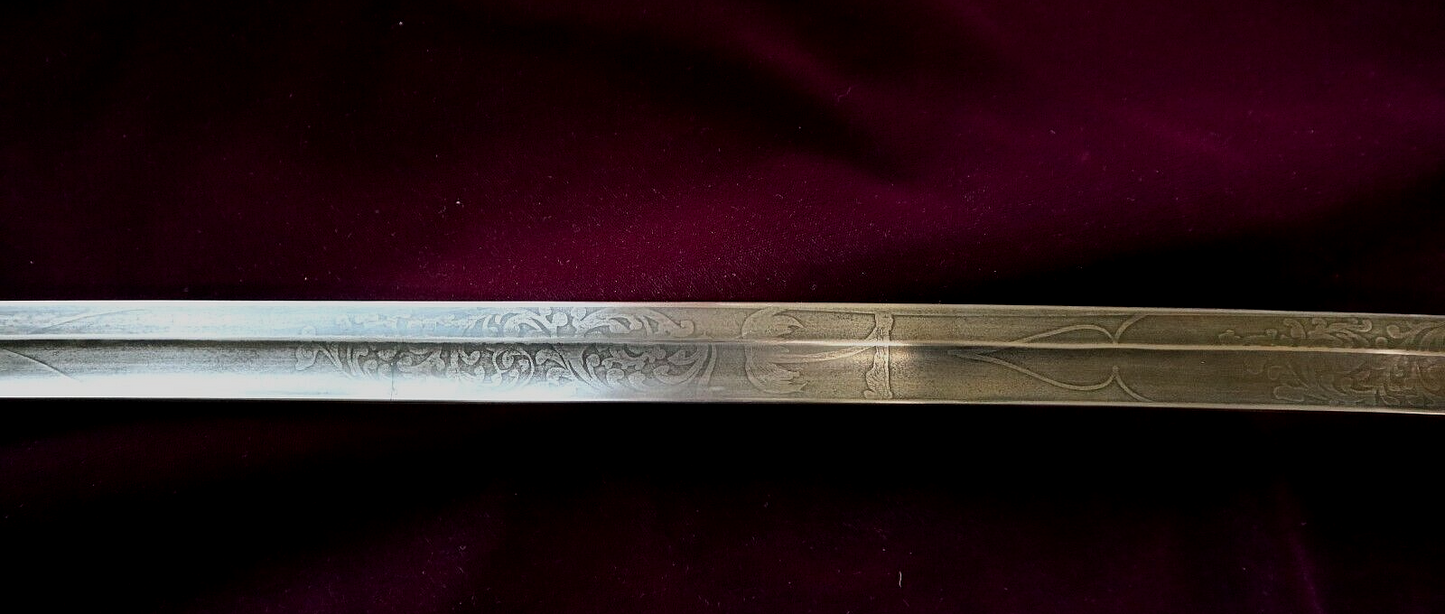 CIVIL WAR CONFEDERATE ENGLISH BLOCKADE SWORD W PALMETTO TREE SO CAROLINA 3 KNOWN