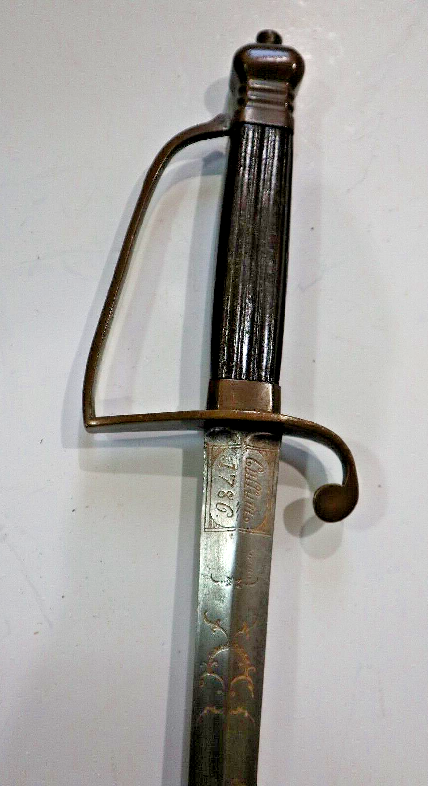 NAPOLEONIC BRITISH OFFICER SWORD MADE BY CULLUM DATED 1786 W MAGICAL NUMBERS