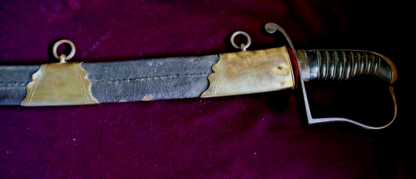 WAR OF 1812 BRASS HILTED WILLIAM ROSE MILITIA OFFICER SWORD