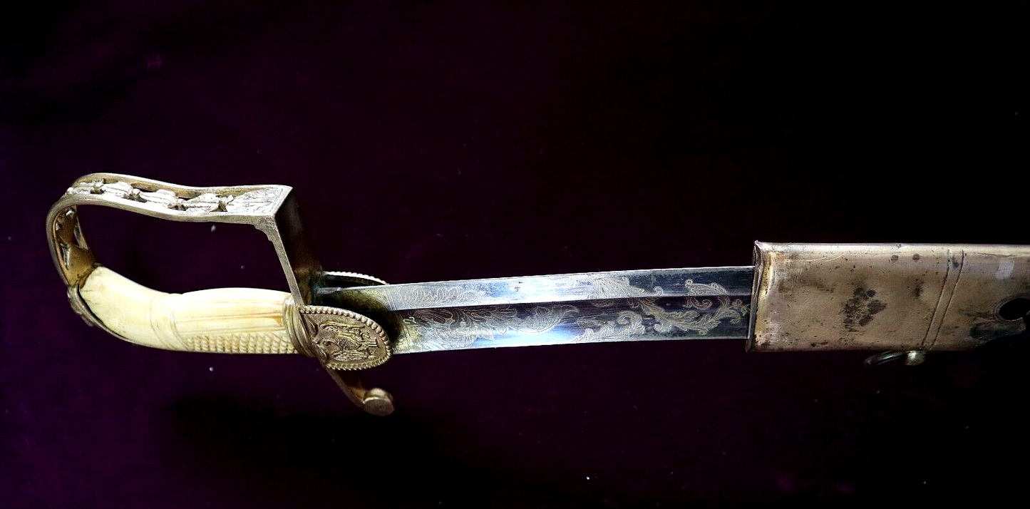 AMERICAN MEXICAN WAR EARLY CIVIL WAR HIGH RANKING OFFICER SWORD C 1835 BEZDEK