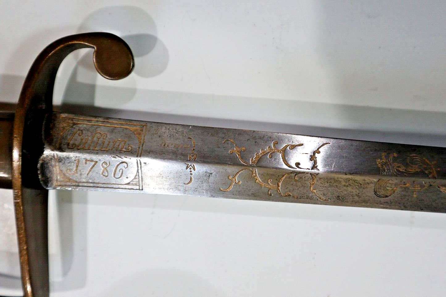 NAPOLEONIC BRITISH OFFICER SWORD MADE BY CULLUM DATED 1786 W MAGICAL NUMBERS