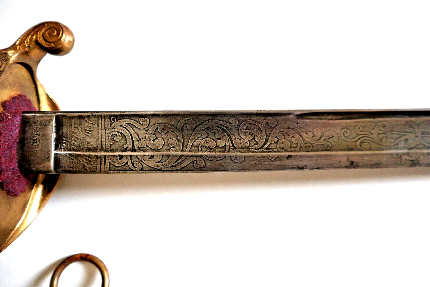 CIVIL WAR AMES FOOT OFFICER SWORD PRESENTED TO CAPTAIN JAMES H WADE