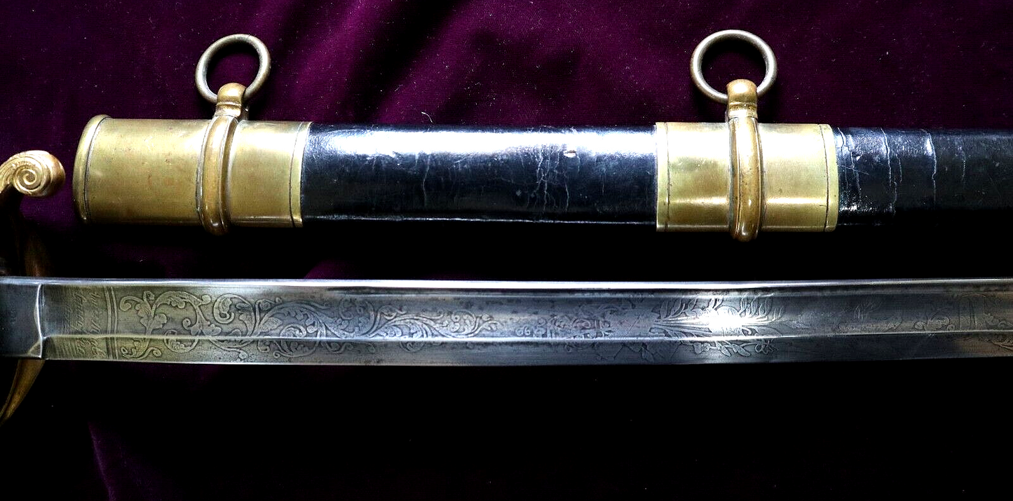 CIVIL WAR AMES M 1850 FOOT OFFICER SWORD DATED & INSPECTED IN 1862 ONE OF 575