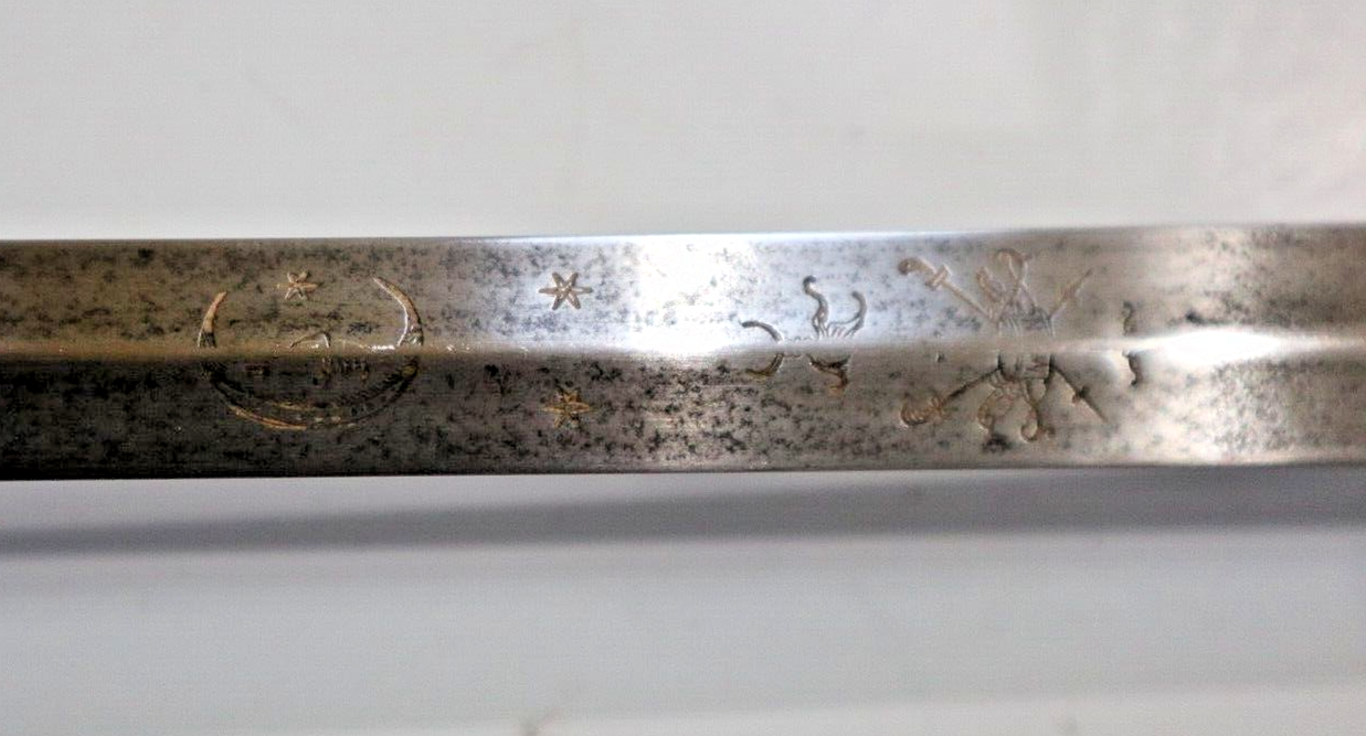 NAPOLEONIC BRITISH OFFICER SWORD MADE BY CULLUM DATED 1786 W MAGICAL NUMBERS