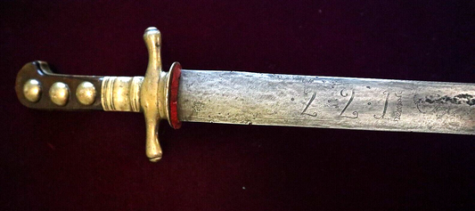 REVOLUTIONARY WAR SIDE SWORD W MAGICAL NUMBERS ON BLADE CA 1780