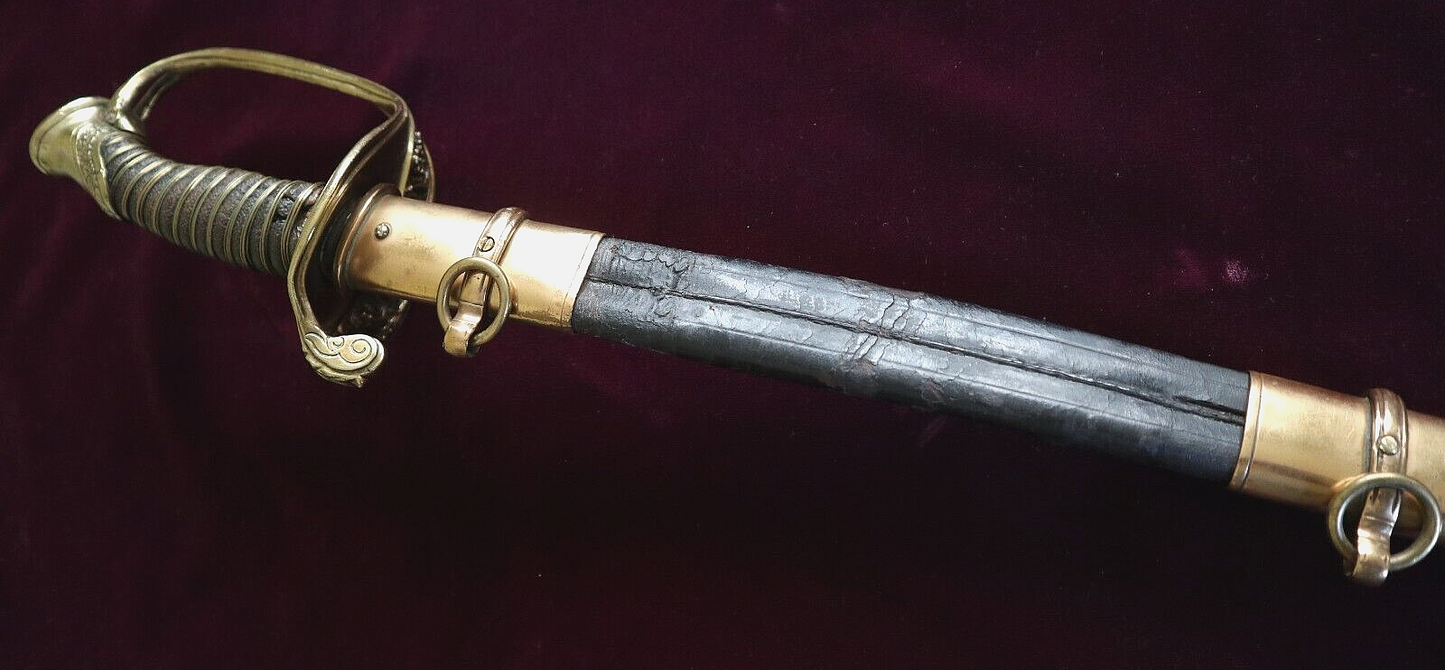 CIVIL WAR FOOT OFFICER SWORD PRESENTED TO LT EDWARD EDGERLY, 79TH PA VOLUNTEERS