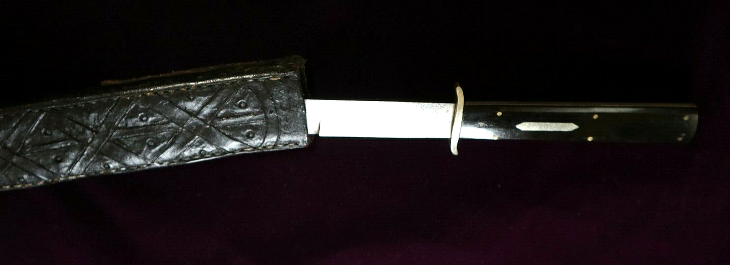 MEXICAN WAR CIVIL WAR SAMUEL JACKSON BOWIE KNIFE EBONY & SILVER GRIP NOT SWORD