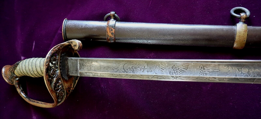 PRE CIVIL WAR CONFEDERATE FOOT OFFICER SWORD MADE BY DERBY NASHVILLE 1860 1 OF 5