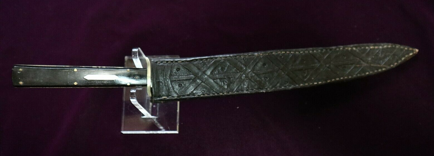 MEXICAN WAR CIVIL WAR SAMUEL JACKSON BOWIE KNIFE EBONY & SILVER GRIP NOT SWORD